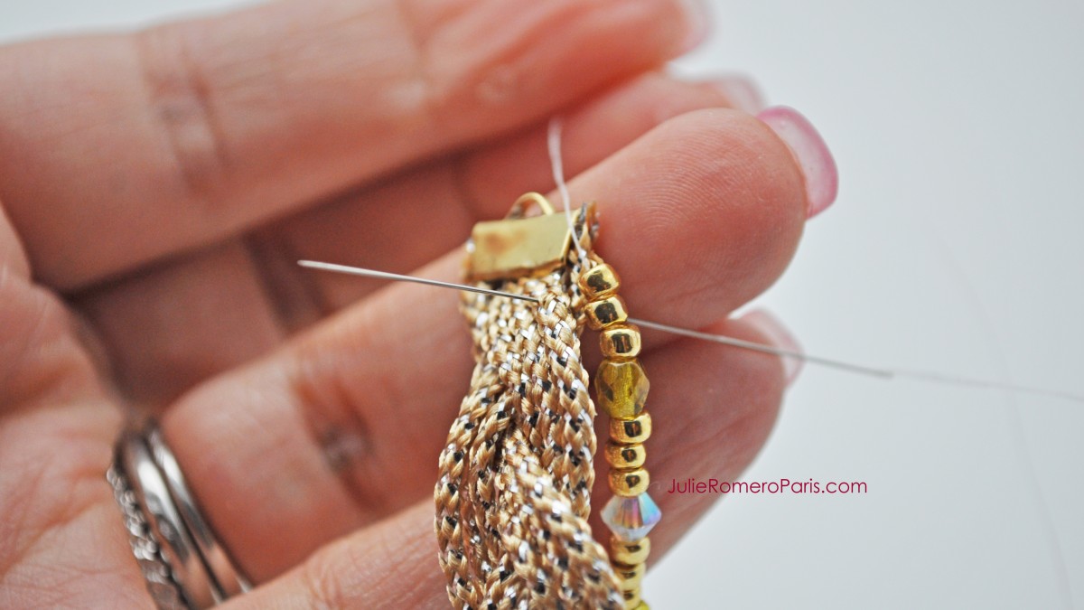 Headband rocailles Toho et chaîne strass PureCrystal : Etape 9 Headband rocailles Toho et chaîne strass PureCrystal : Etape 9