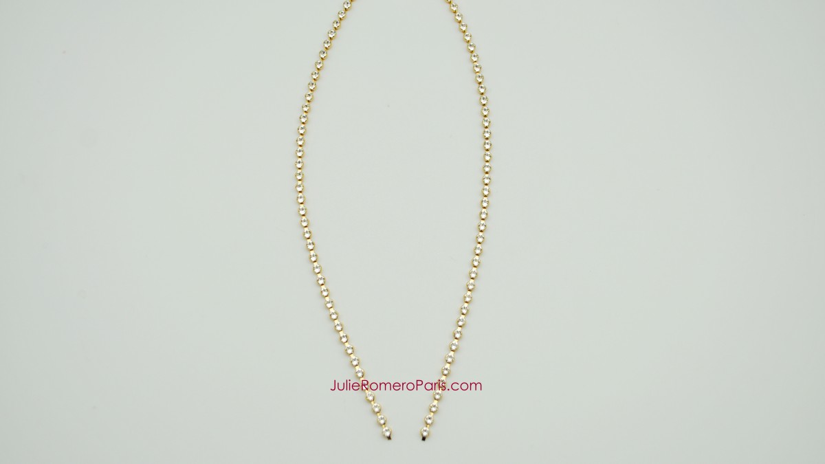 Headband rocailles Toho et chaîne strass PureCrystal : Etape 13 Headband rocailles Toho et chaîne strass PureCrystal : Etape 13