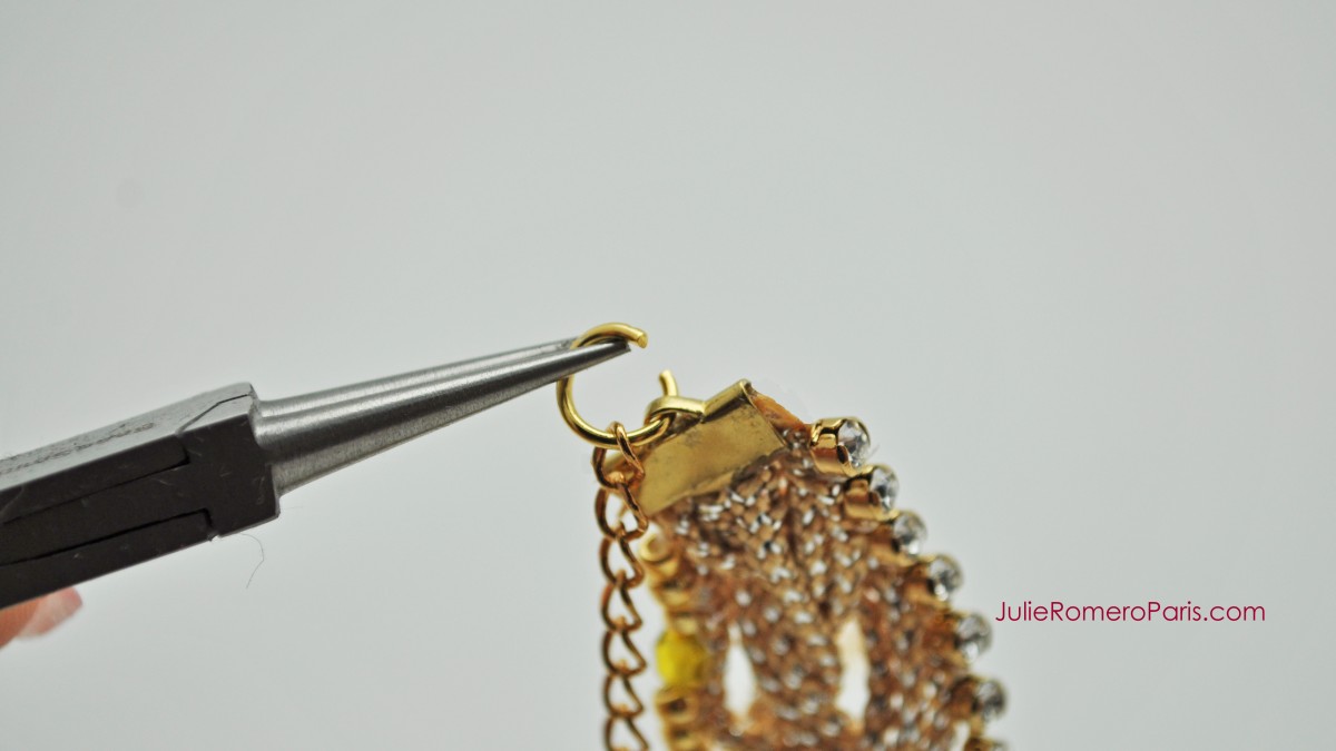 Headband rocailles Toho et chaîne strass PureCrystal : Etape 14 Headband rocailles Toho et chaîne strass PureCrystal : Etape 14