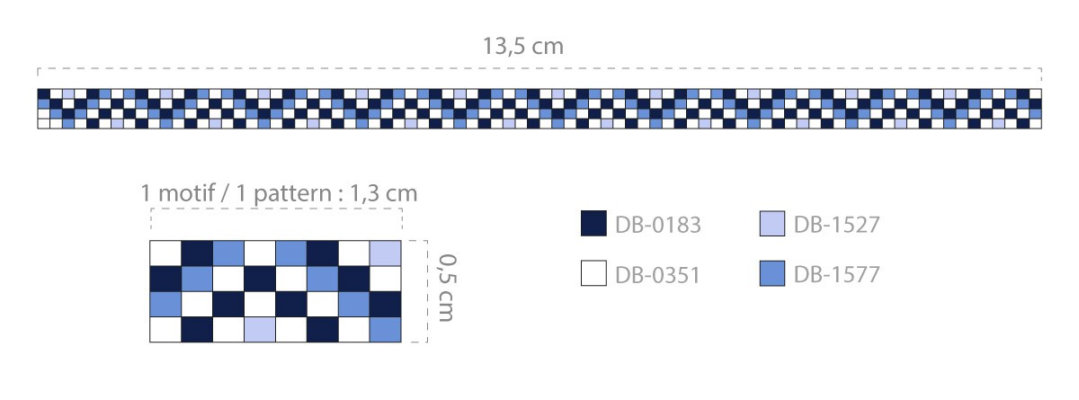 Schéma Bracelet Miyuki 4 rangs au métier à tisser Schéma Bracelet Miyuki 4 rangs au métier à tisser