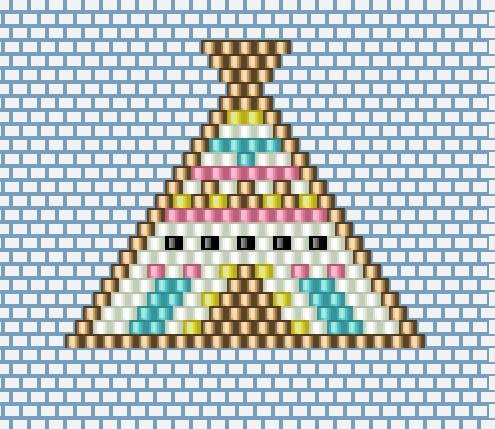 Schéma Broche en perles Miyuki motif tipi par Rose Moustache