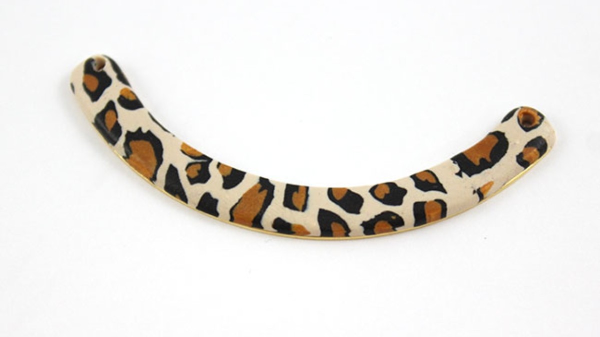 Parure de bijoux fantaisie Fimo motif cane léopard : Etape 12 Parure de bijoux fantaisie Fimo motif cane léopard : Etape 12