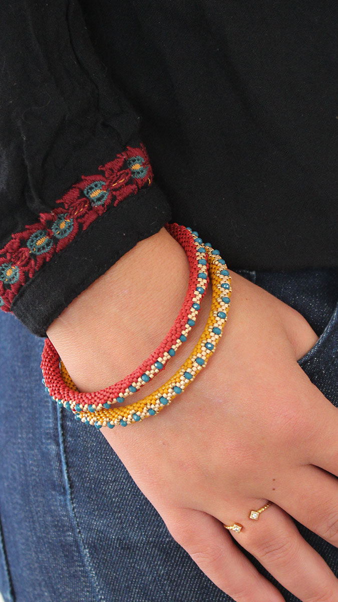 Schéma Bracelet Joncs Miyuki en Peyote circulaire tubulaire