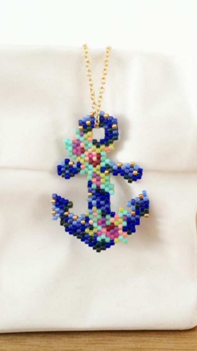 Schéma Pendentif ancre marine en perles miyuki de Mon petit bazar